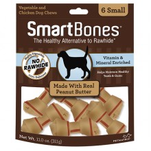 SMART BONES   迷你潔齒骨  4"  (花生醬味 6 支)